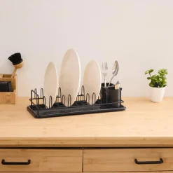 Afdruiprek RIZIA Metaal Zwart