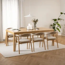 Armstoel COLETTE Danny Beige - Poot Eik