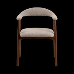 Armstoel COLETTE Monza Beige - Poot Walnoot