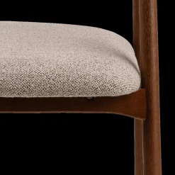 Armstoel COLETTE Monza Beige - Poot Walnoot