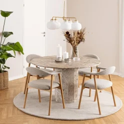 Armstoel COLETTE Monza Beige - Poot Eik