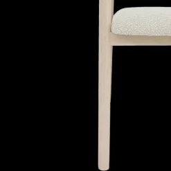 Armstoel SKYE Bouclé Beige - Poot Lichte Eik