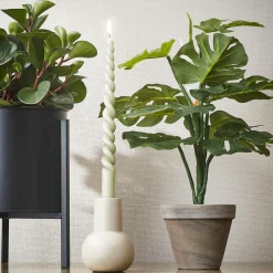 Artif. Monstera Groen in Pot Stan Grijs