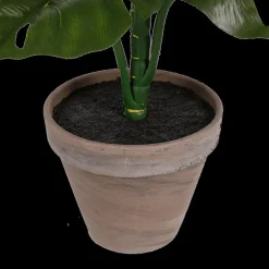 Artif. Monstera Groen in Pot Stan Grijs