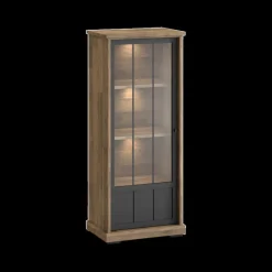 Barkast TOLUCA Old teak/Zwart Links B77