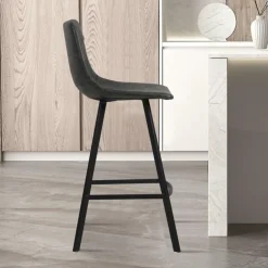 Barkruk ORNADA PU Zwart