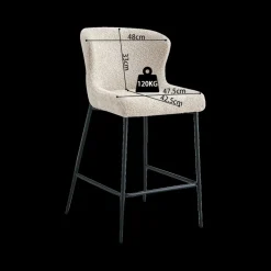 Barstoel DORIEN Bouclé Beige