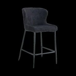 Barstoel DORIEN Bouclé Donkergrijs