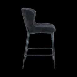 Barstoel DORIEN Bouclé Donkergrijs