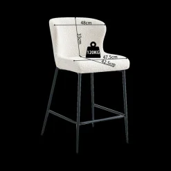 Barstoel DORIEN Bouclé Ecru