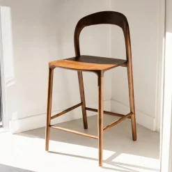 Barstoel JEPPE Ash Wood Walnut