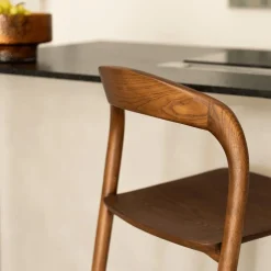 Barstoel JEPPE Ash Wood Walnut