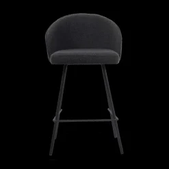 Barstoel LEONIE Bouclé Grijs