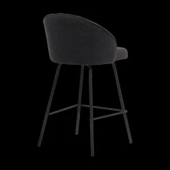 Barstoel LEONIE Bouclé Grijs