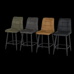 Barstoel LORIS ECO PU Nero