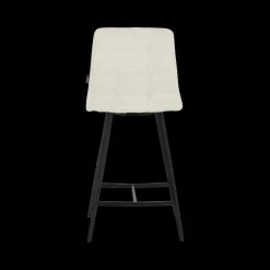 Barstoel LUCY Bouclé Ecru Pt Zwart