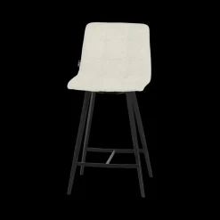 Barstoel LUCY Bouclé Ecru Pt Zwart