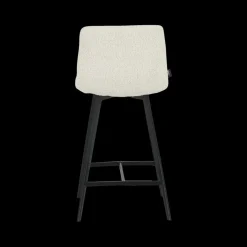 Barstoel LUCY Bouclé Ecru Pt Zwart