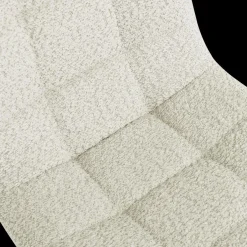 Barstoel LUCY Bouclé Ecru Pt Zwart