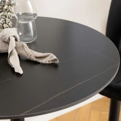 Bartafel HANZEL Ø80 Keramiek Zwart