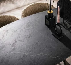 Bartafel PERRY Deens Ovaal 140x75 Marmerlook