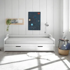 Bed DONALD 90x200 Met Bedlade Wit