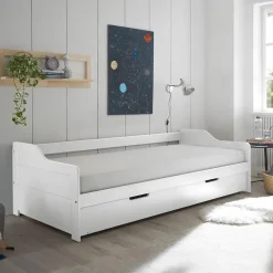 Bed DONALD 90x200 Met Bedlade Wit