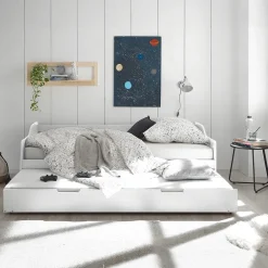 Bed DONALD 90x200 Met Bedlade Wit