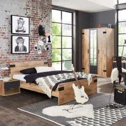 Bed HUVAR Plankeneiche 90x200