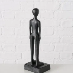 Beeld CLERMO Vrouw Poly Zwart L