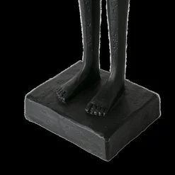 Beeld CLERMO Vrouw Poly Zwart L