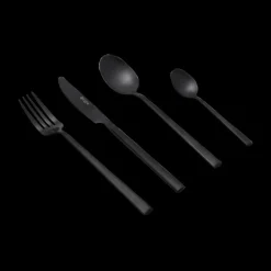 Bestekset NEONA 24Del. RVS Mat Zwart