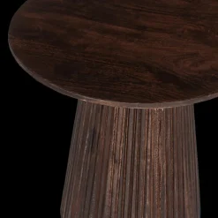 Bijzettafel DOMINGO Mango Donkerbruin Ø50