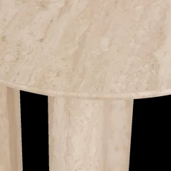 Bijzettafel LAGOON Ø50 Travertijnlook