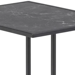 Bijzettafel RADDEL Mel. Marble/Metal Black