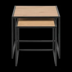 Bijzettafel Set van 2 BOKSKAP Wild Oak