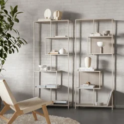 Boekenrek BOKSKAP Grijs Assym. B77