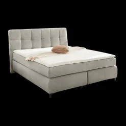 Boxspring ALKMAAR Rib Grijs 180x200