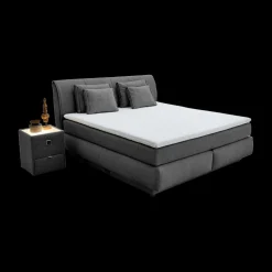 Boxspring AMSTELVEEN 160x200 Donkergrijs