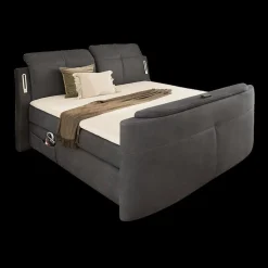 Boxspring DOMBURG Microvezel 421/09 Donkergrijs 180x200