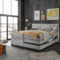 Boxspring KARSHI Elektrisch Verstelbaar 180x200 Silver
