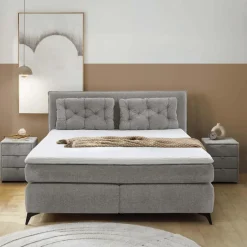 Boxspring NIEUWEGEIN 180X200 Chenille Grijs
