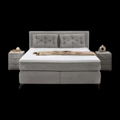 Boxspring NIEUWEGEIN 180X200 Chenille Grijs