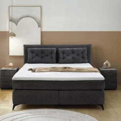 Boxspring NIEUWEGEIN 180x200 Chenille Antraciet