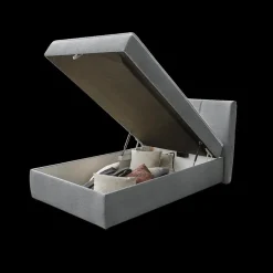 Boxspring VLISSINGEN Stof 142/09 Grijs 120x200