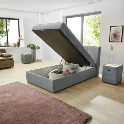 Boxspring VLISSINGEN Stof 142/09 Grijs 120x200