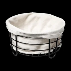 Broodmand BISTRO Rond Met. Zwart/Beige