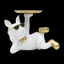 Bulldog BULL Plateau Liggend Wit/Goud
