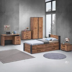 Bureau MATHIS Acacia/Black Concrete