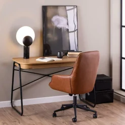 Bureaustoel HANNES PU Retro Brandy